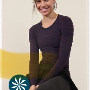 Athleta Renew Seamless Crewneck Women's Long Sleeve Top - Iris Heather